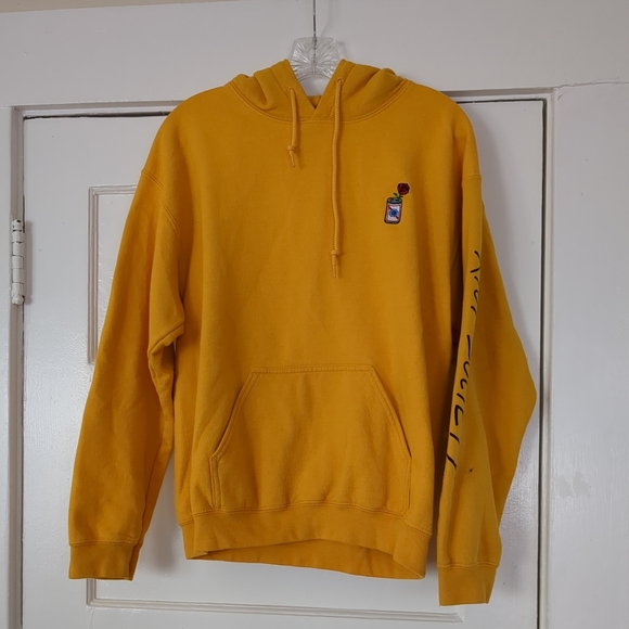 riot society Other - Riot Society Hoodie Sweatshirt Yellow Rose Pabst Blue Ribbon PBR Medium